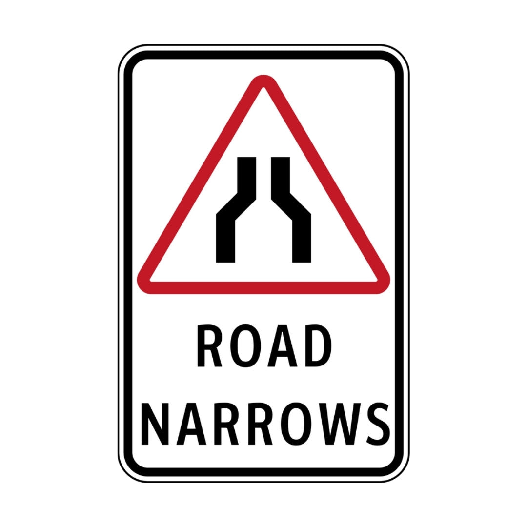 Road Narrows (plate Type)