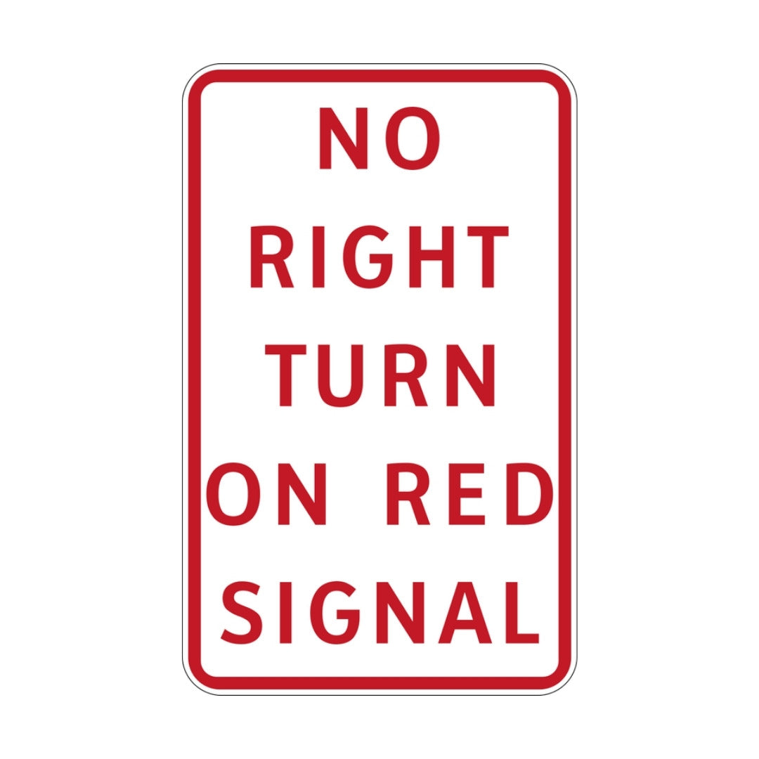 No Right Turn on Red Signal
