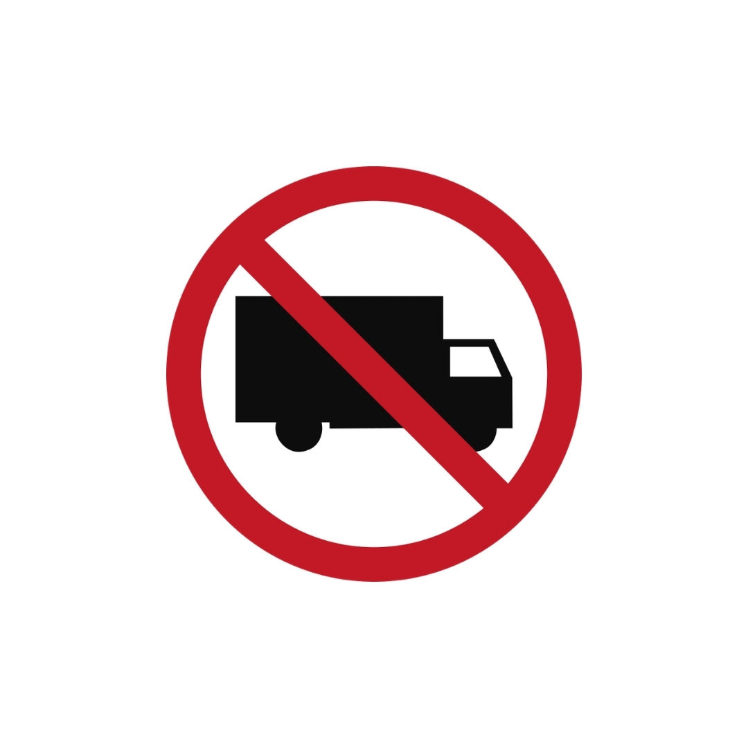 No Entry for Trucks (round)