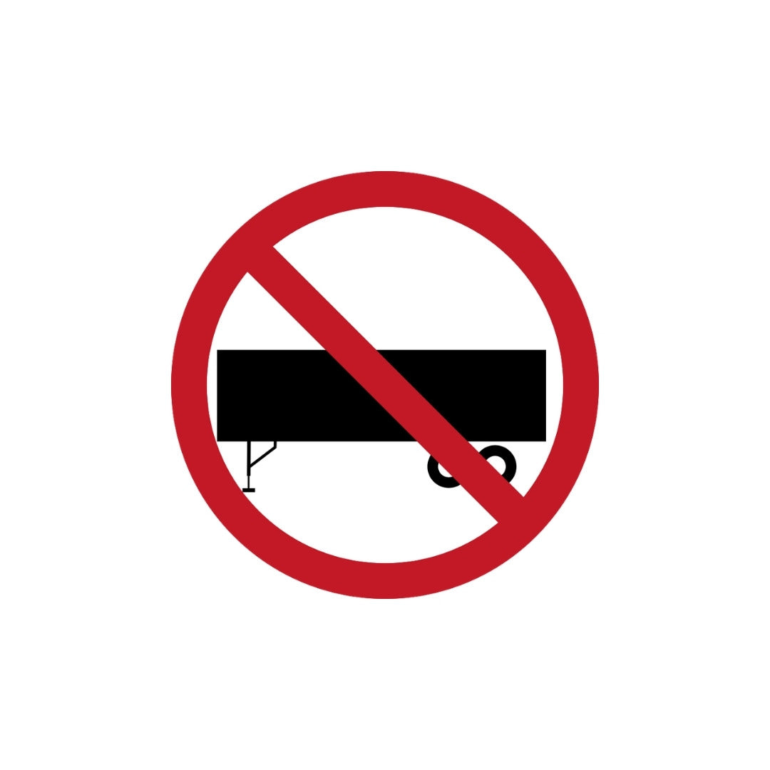 No Entry for Vehicles with Trailer (round)
