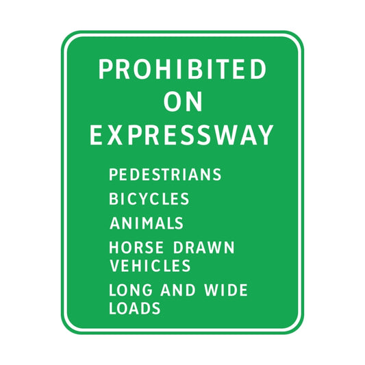 Prohibited on Expressway