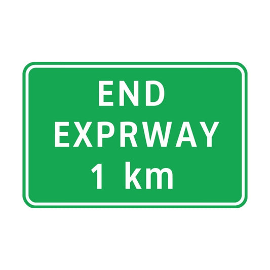 Expressway Ends After 1 Km