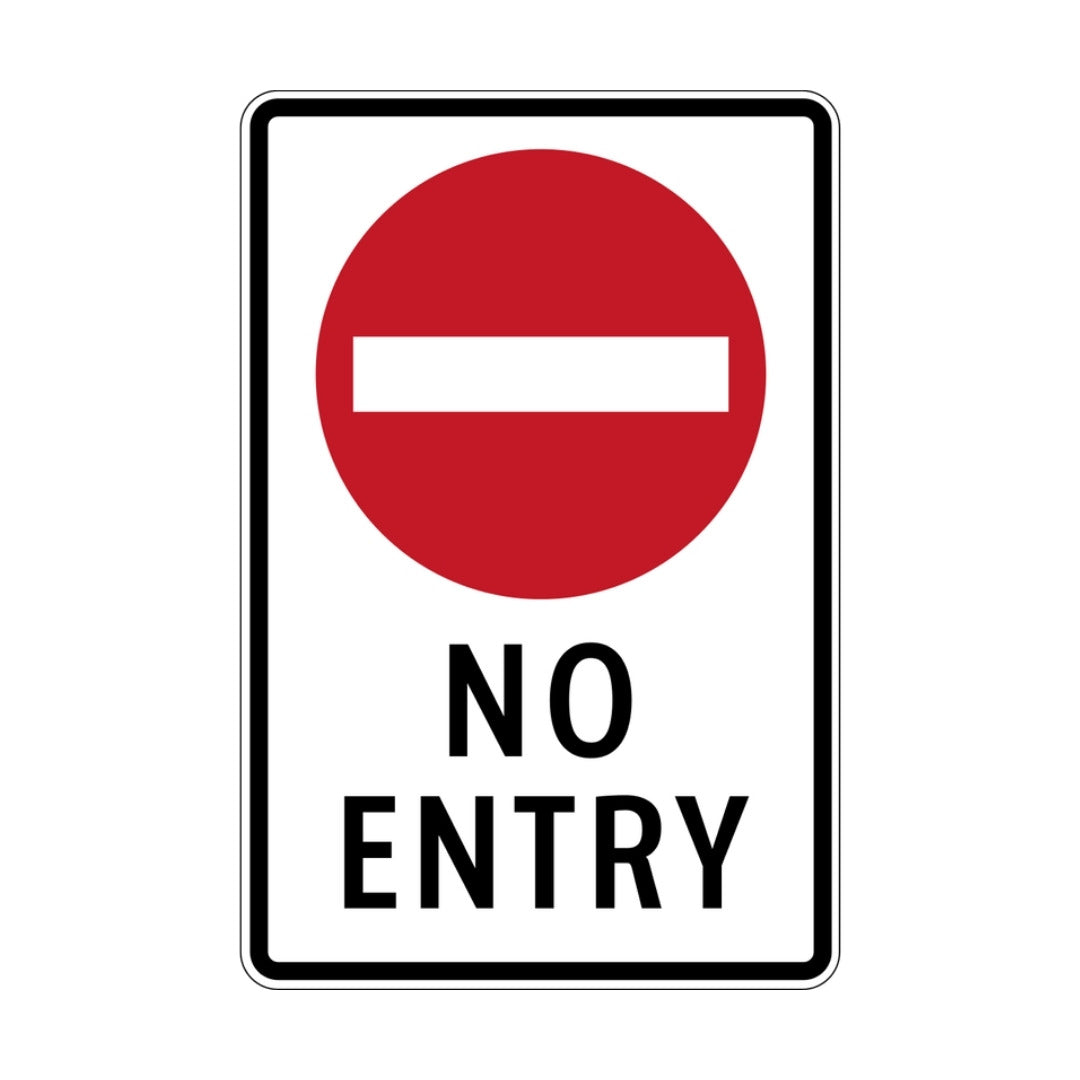 No Entry for All Vehicles (rectangular)