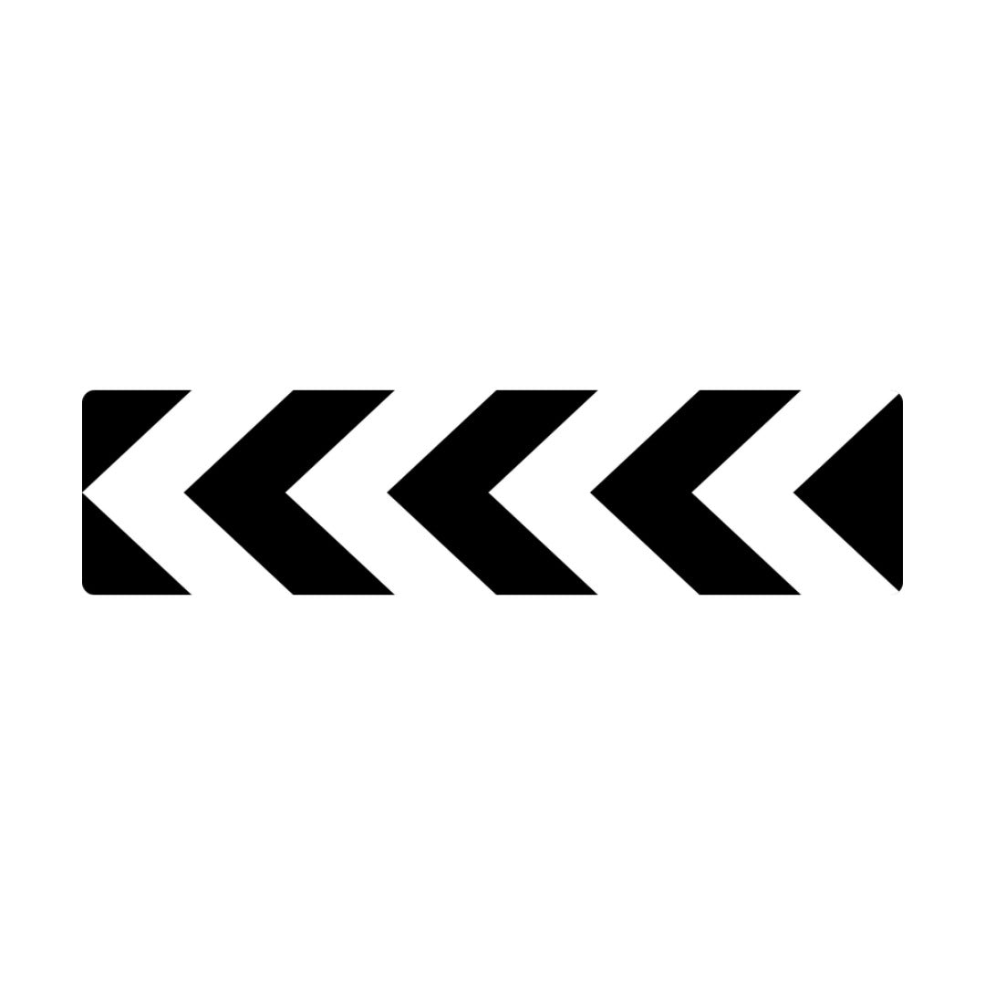 One Way Hazard Marker (left)