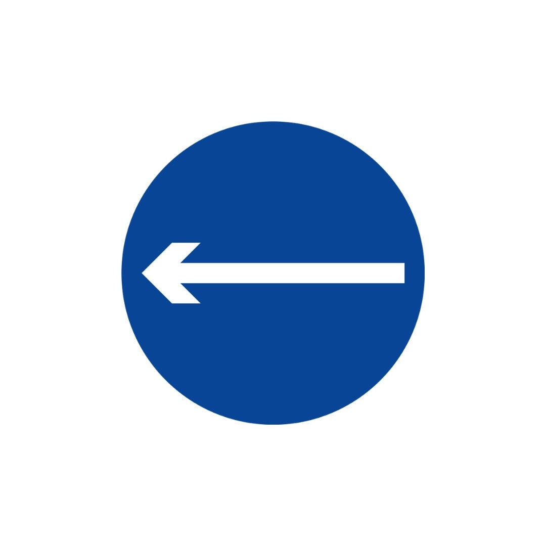 One-way Left (round)