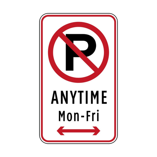 No Parking Anytime (rectangular)