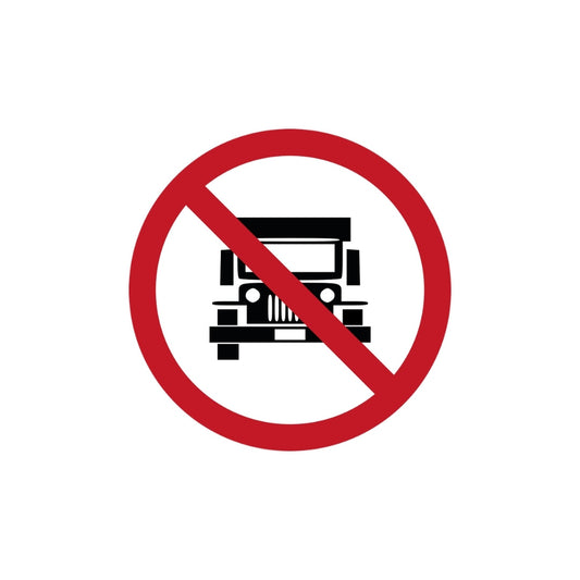 No Entry for Jeepneys (round)