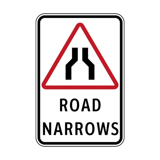 Road Narrows (plate Type)