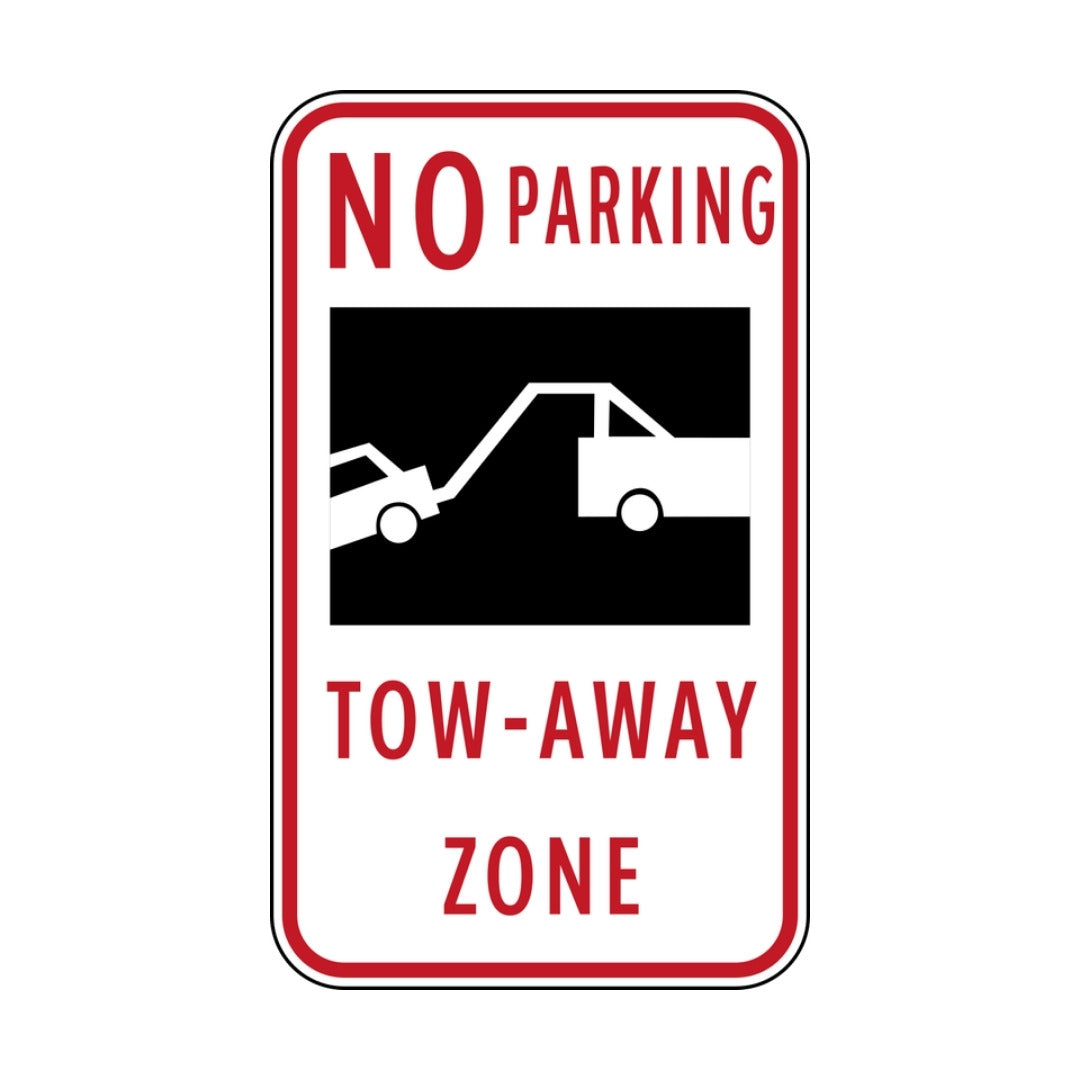 No Parking, Tow-away Zone (rectangular)