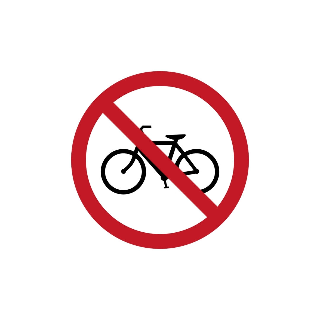 No Entry for Bicycles (round)
