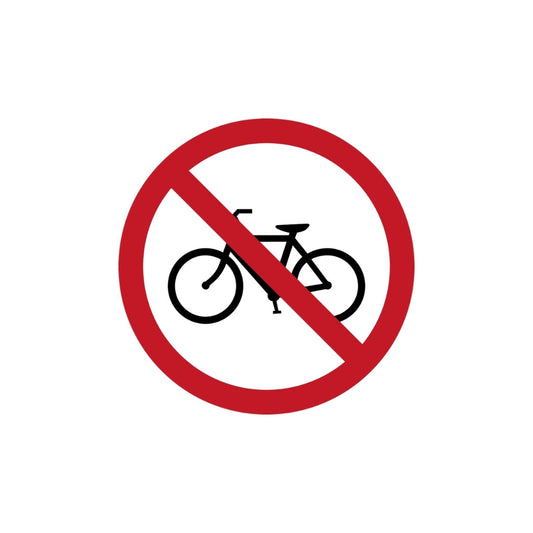 No Entry for Bicycles (round)