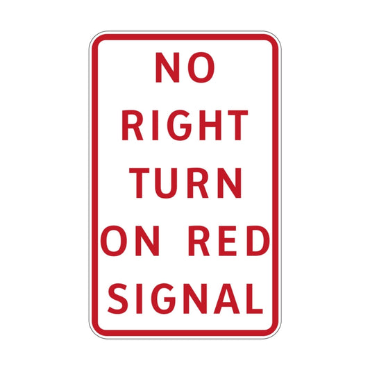 No Right Turn on Red Signal