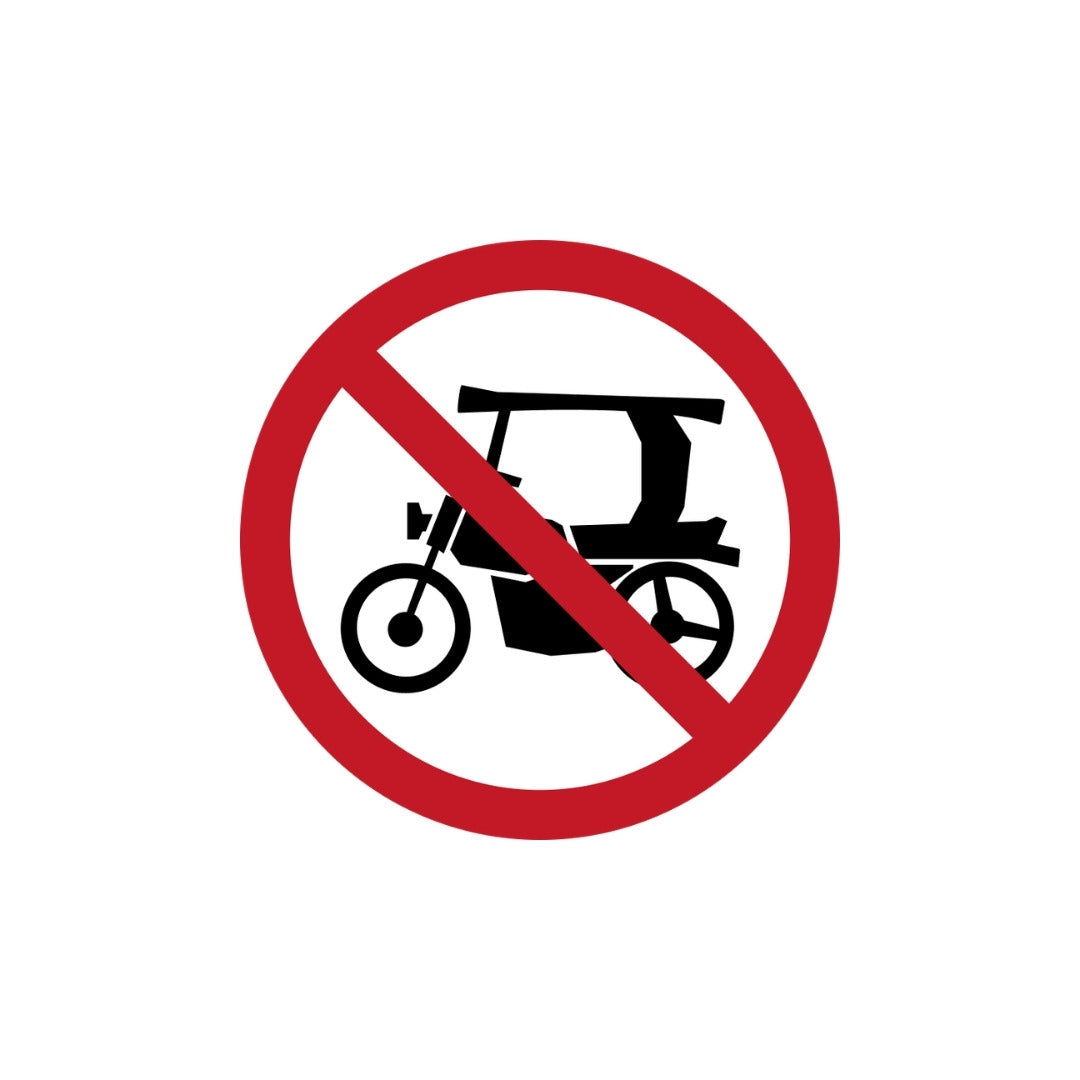 No Entry for Tricycles (round)