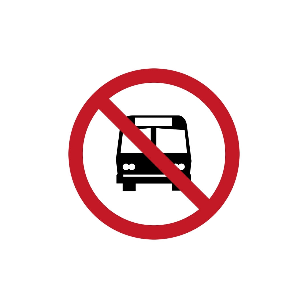 No Entry for Buses (round)