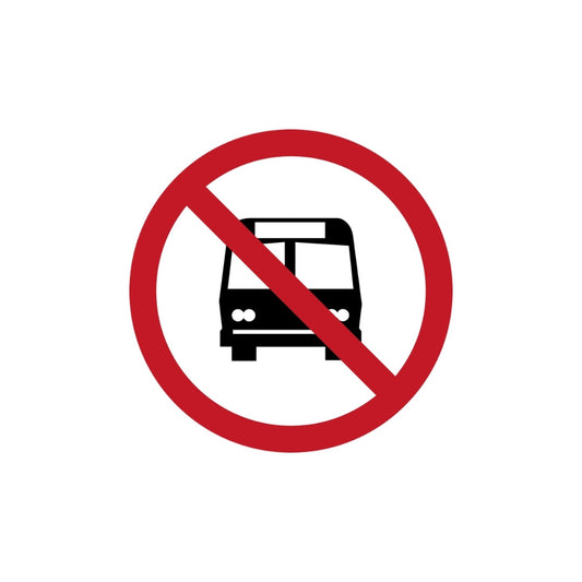 No Entry for Buses (round)
