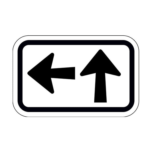 Route Marker Arrows Left and Straight Ahead