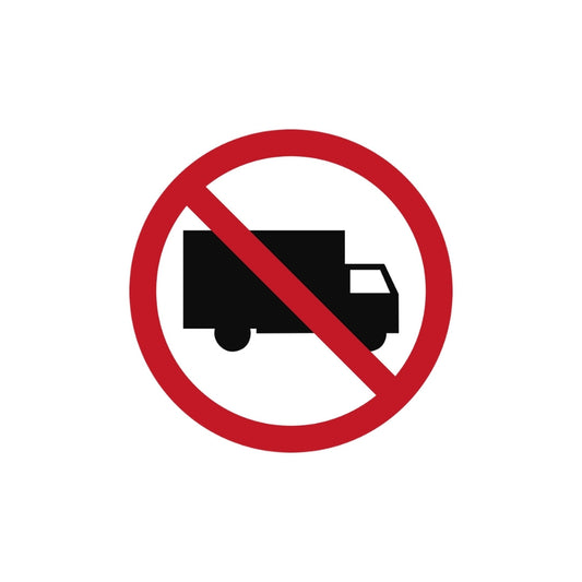 No Entry for Trucks (round)