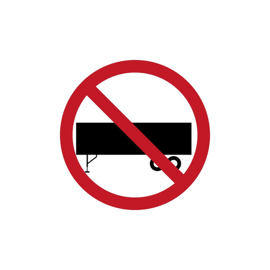 No Entry for Vehicles with Trailer (round)