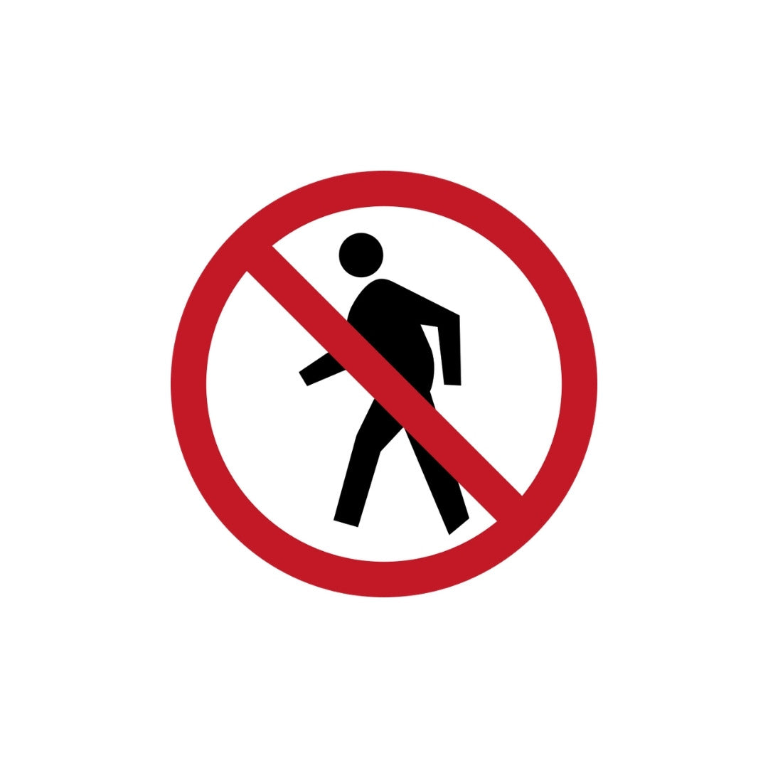 No Pedestrian Crossing (round)