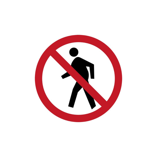 No Pedestrian Crossing (round)