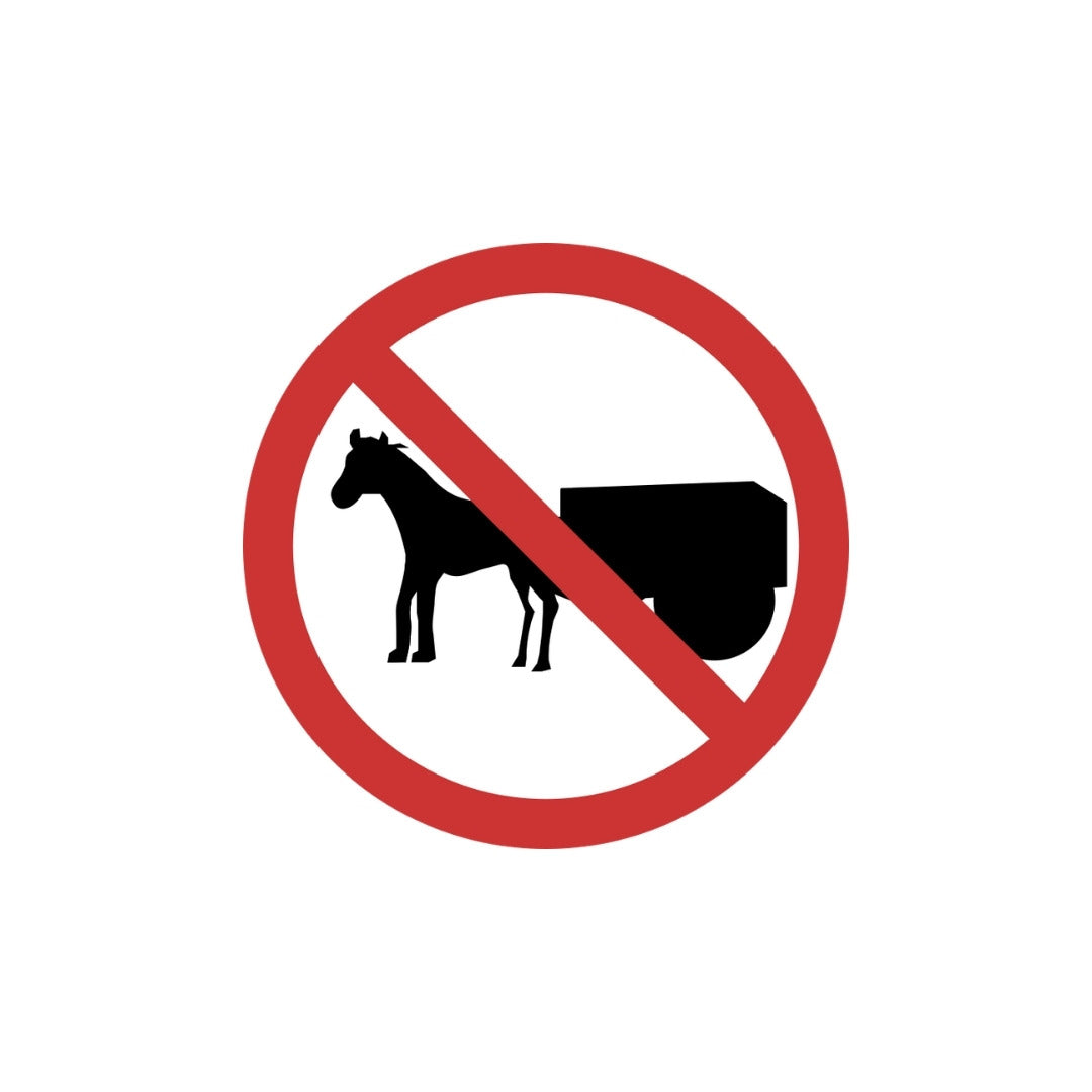 No Entry for Animal Drawn Vehicles (round)