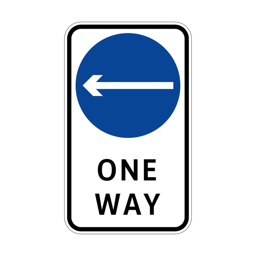One-way Left (rectangular)