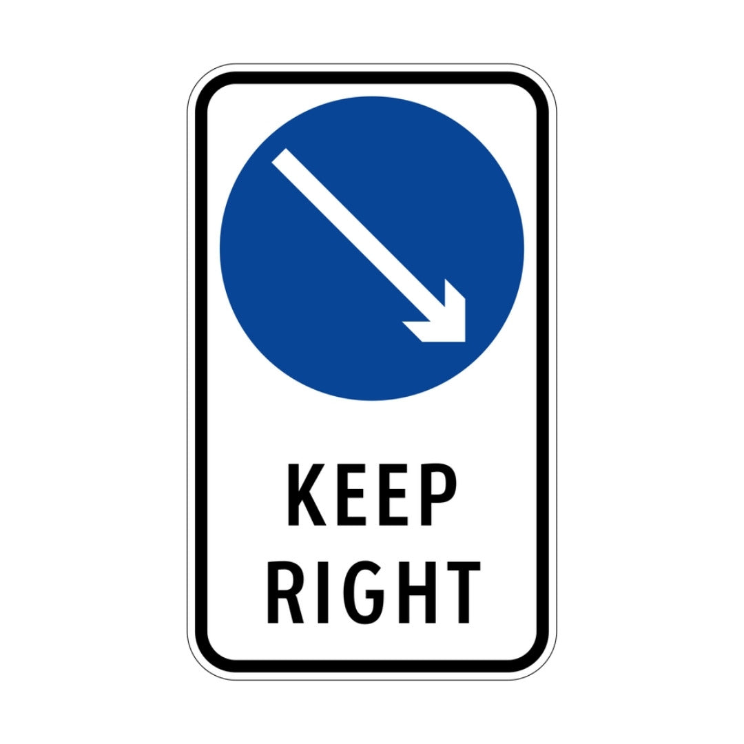 Keep Right (rectangular)