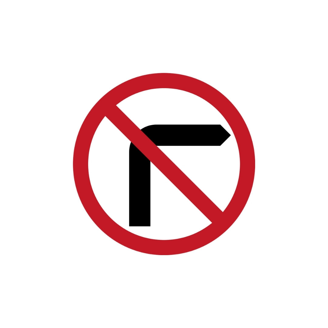 No Right Turn (round)