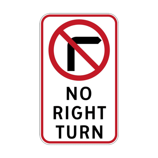 No Right Turn (rectangular)
