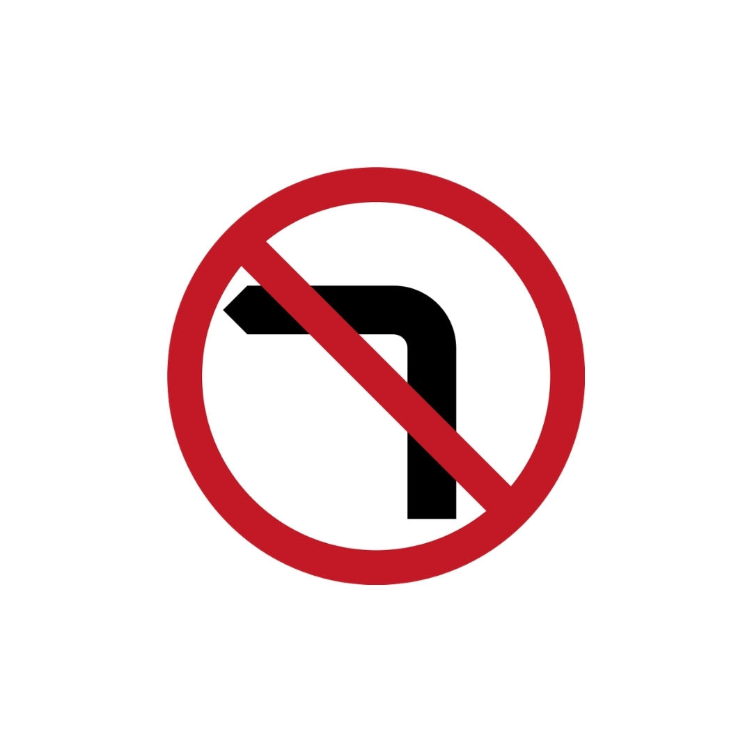 No Left Turn (round)