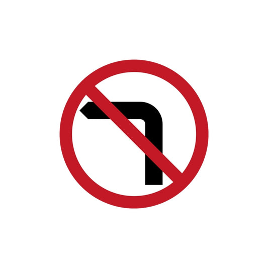 No Left Turn (round)