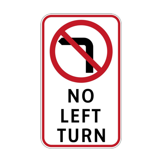 No Left Turn (rectangular)