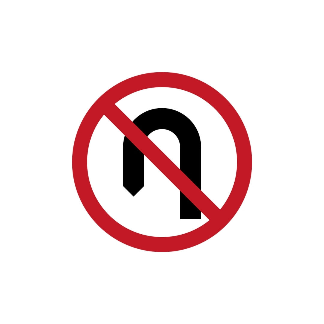 No U-turn (round)