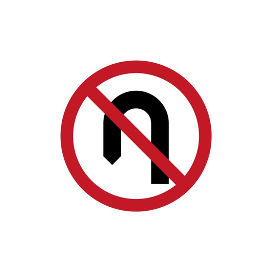 No U-turn (round)