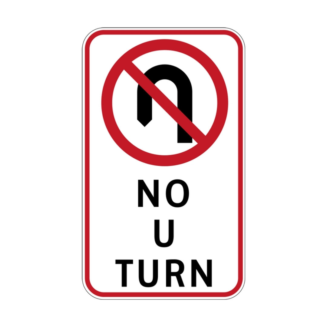 No U-turn (rectangular)